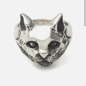 The Great Frog Silver Cat Ring Size 5 Womens